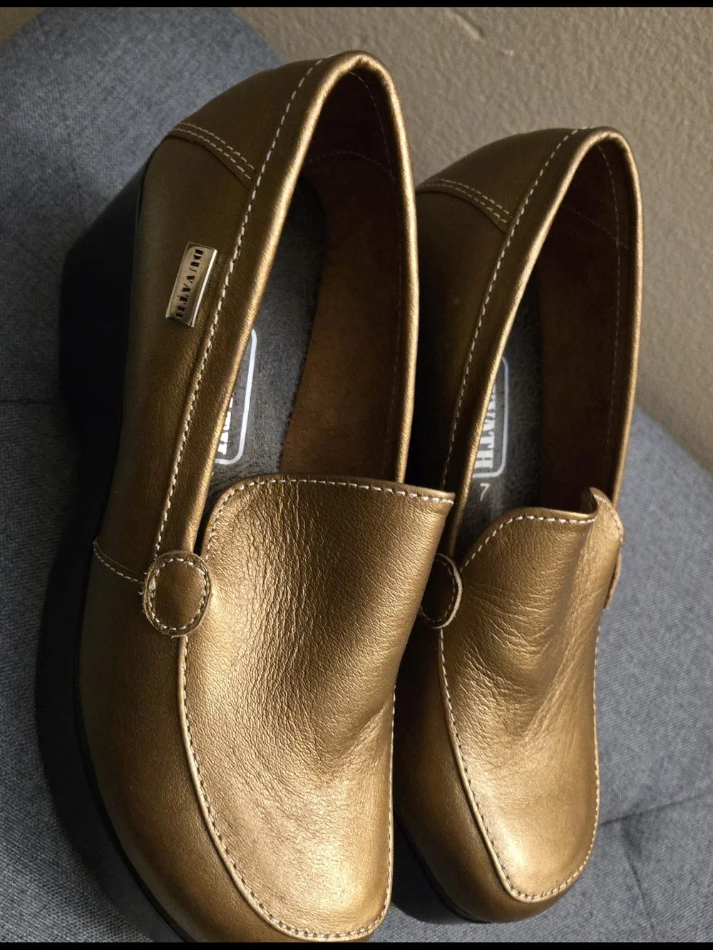Slip-On Men's Loafers in Metallic Brown